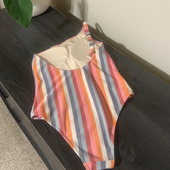 Peony Rainbow Striped One Piece Swimsuit 8 - Picture 2 of 4